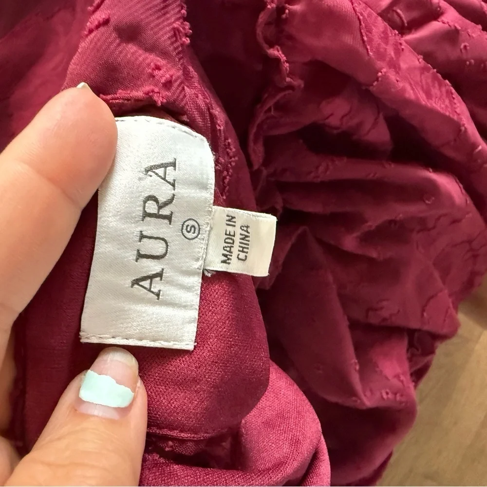 Aura Burgundy  Dress